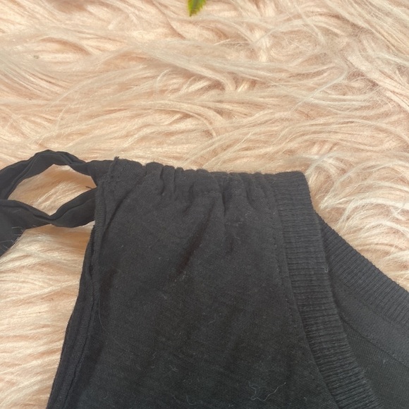 NWT Nation LTD Lark Muscle Tank with Voile Ties in Jet Black sz S - Picture 2 of 12